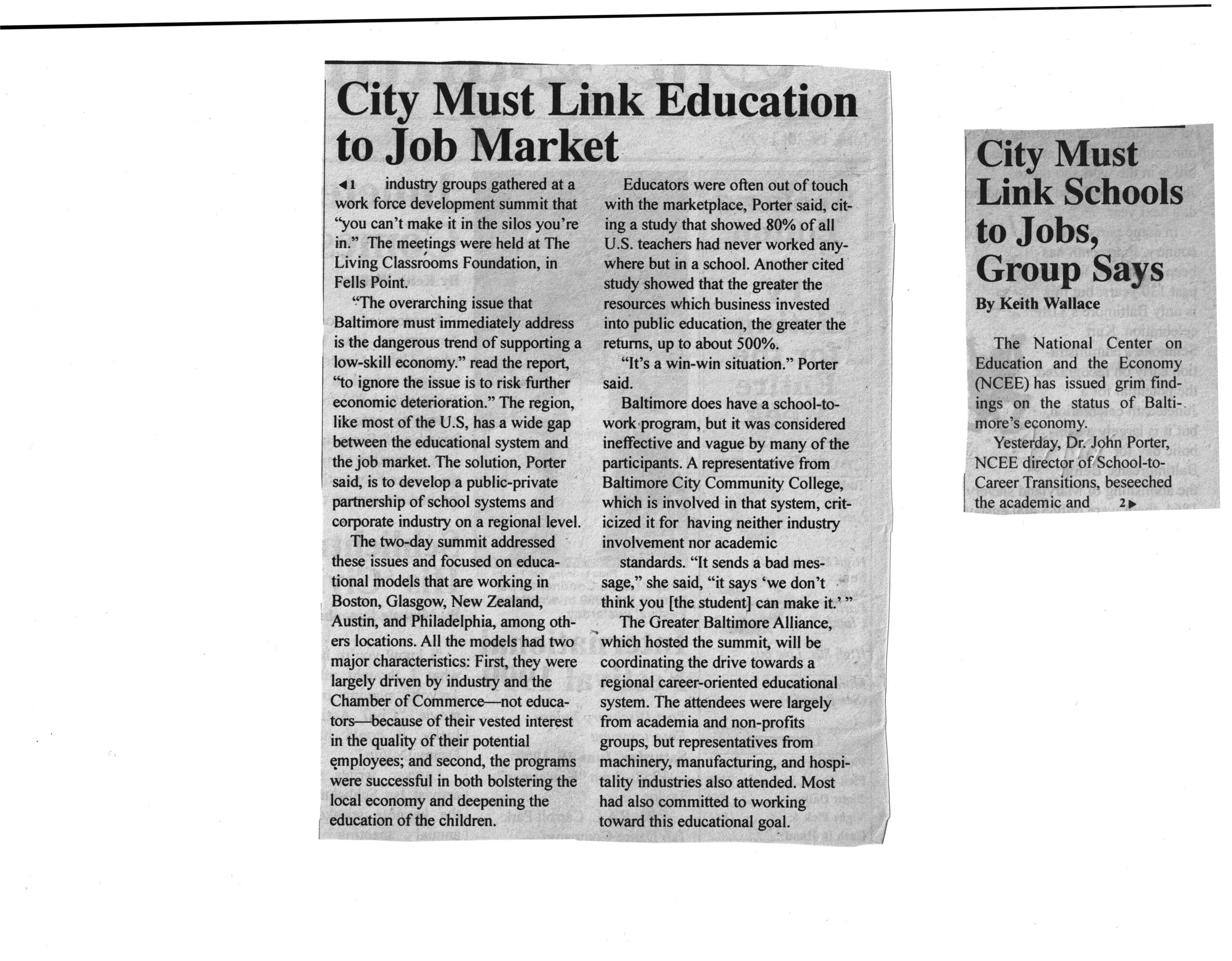 city must link education to job market scaled